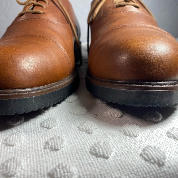 Bass Mens Brown  Leather Lace Up Oxford Dress Shoes - Picture 6 of 15